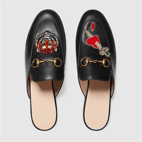 gucci slippers for women with heart|gucci princetown leather slipper women.